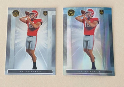 JT DANIELS 2021 SUPER GLOW FIRST EVER BASE SILVER 14 & SILVER GLOW REFRACTOR 14
