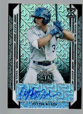 2021 Leaf Metal Draft Black Mojo #BAPW1 Peyton Wilson 1/4 Autograph