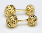 TIFFANY & CO Schlumberger Woven Gold Knot Cufflinks 18K Yellow Gold — photo 2