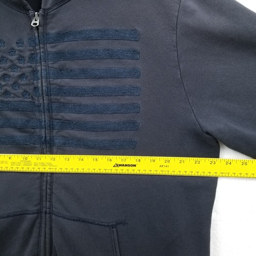 Denim & Supply Hoodie Men XXL Black Cotton USA Flag Full Zip Ralph Lauren Casual - Picture 6 of 11