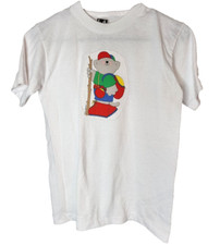 Vintage 90s Sue Dreamer Hiking Custom White T-shirt Size Kids Large