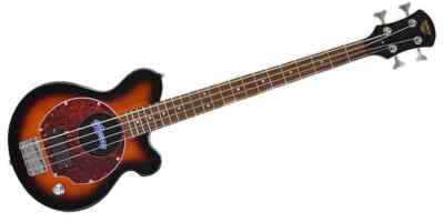 Pignose PGB-200 Brown Sunburst Mini Electric Bass Guitar Built-in
