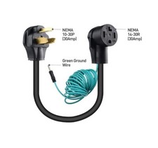 Cable Matters 3 Prong to 4 Prong Dryer Adapter NEMA 10-30P to 14-30R Dryer Plug