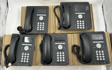 LOT OF 5 AVAYA 9620C / 9640 VOIP POE OFFICE DESKTOP TELEPHONES GRAY