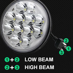 4 шт точечных светодиодных фар 5,75 дюйма 5-3/4 дюйма дальний/низкий герметичный луч H4 для Ford Mustang 1969 - Изображение 4 из 4