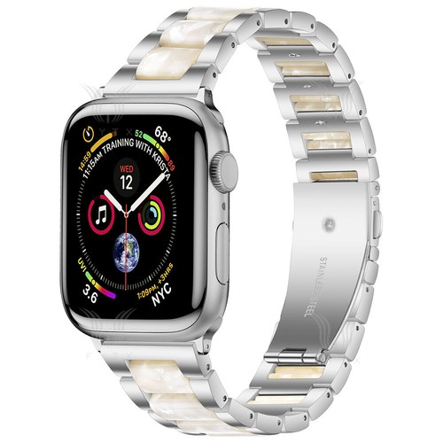 Resin & Stainless Steel Watch Band Strap For Apple Watch Series 10 9 8 7 6 5 4 3 - Picture 40 of 50