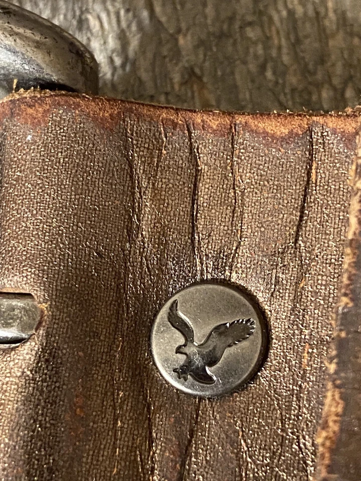 Cinturón de cuero American Eagle hebilla de latón marrón talla mediana para mujer’s Foto 3 de 4