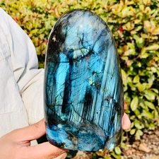 4.42LB Natural Labradorite Quartz Crystal Freeform Mineral Specimen Healing