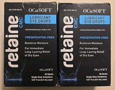 Lot Retaine CMC Lubricant Eye Drops 30 Single-Dose Containers 60 Total 11/2026