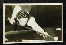 Horace Lindrum Pattreiouex Cigarette Card 1935 Sporting Events Stars Billiards
