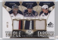 2009 SP Game Used Edition Gold 9/15 Steve Mason Derick Brassard Triple Patch 2u9