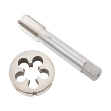 11/16"-20 UN Tap and Die Set Right Hand HSS Threading Gunsmithing Silver