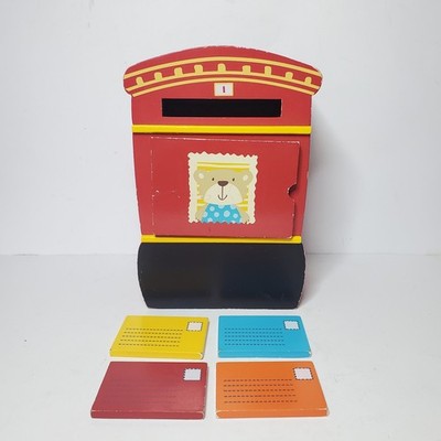 Frühförderzentrum Holz Post Briefkasten rot Spielzeug guter Zustand
