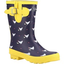 Cotswold Farmyard Womens Printed Waterproof Rubber Mid Calf Wellington Boots