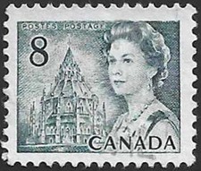 🍁Canada   #544   QUEEN ELIZABETH II    Fine Used  1971  Library Issue     (C)