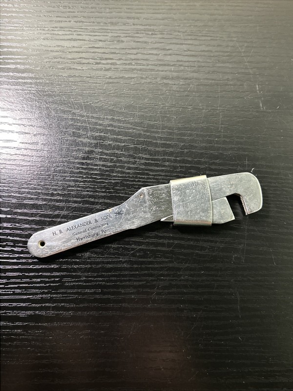 Vintage Advertising Slip Jaw Adjustable Wedge Wrench Harrisburg, PA