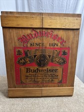 Old Anheuser Busch Budweiser Wooden Crate 9 S...