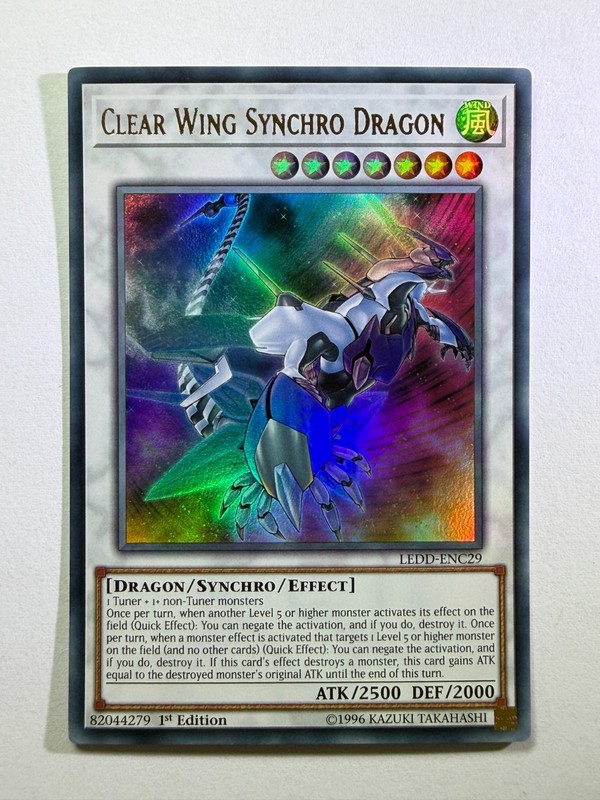 Clear Wing Synchro Dragon LEDD-ENC29 Ultra Rare 1st Edition YuGiOh Card NM