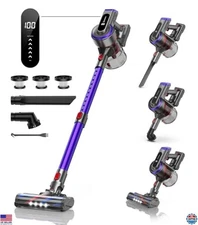 Cordless Vacuum Cleaner 450W 40Kpa 5 Modes 55Mins Runtime for Home Pet Hair