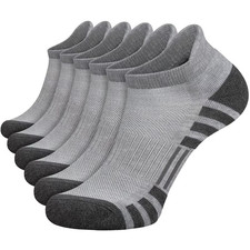 Mens Sports Socks 6 Pairs Cotton Rich Cushioned Everyday Crew Socks UK Size 5-12