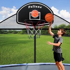 Trampoline Basketball Hoop, Fits Diameter 25Mm - 32Mm Straight  Curved Pole Bas