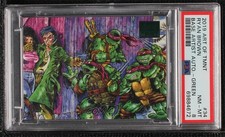 2019 Artist Green 98/99 Teenage Mutant Ninja Turtles Ryan Brown PSA 8 Auto 0b3o