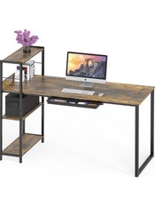 SHW Escritorio para computadora Mission de oficina en casa de 46 pulgadas