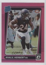 2021 Panini Donruss Optic Rated Rookie Pink Prizm Khalil Herbert #293 13ux
