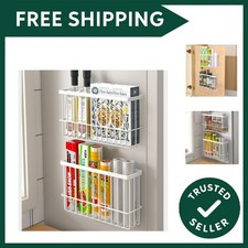 2 Pieces Kitchen Cabinet Door Storage Box, Self-Adhesive Storage Box, Wall Mo...