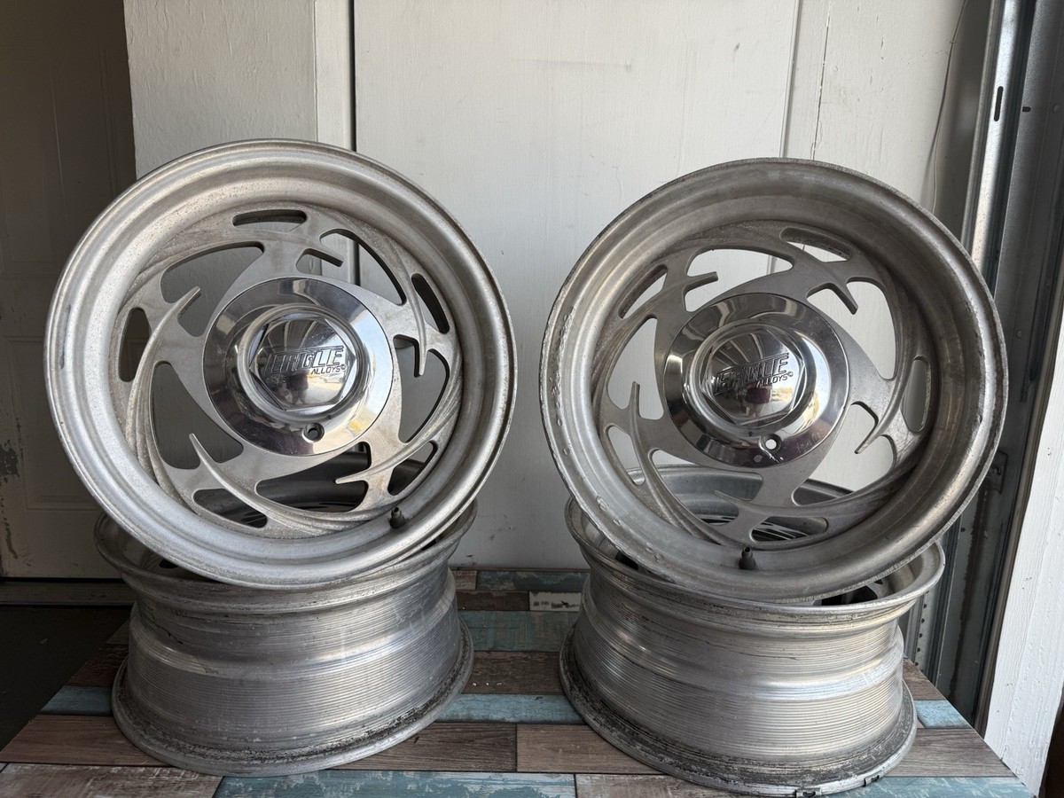 ①【eagle.2922.22 】タイヤ+アルミセット15インチ 15x15 Eagle Alloy 203 5x5 & 5x5.5 Lug Pattern Custom Widened