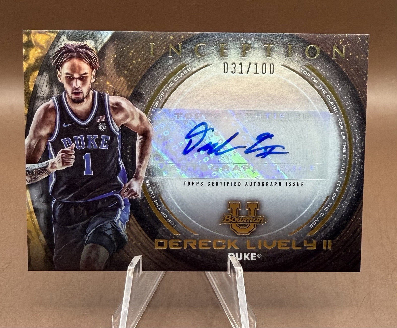 Dereck Lively II 2022-23 Bowman U Inception Top Of Class Autograph /100 Duke