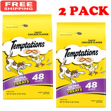 Temptations Classic Tasty Chicken Flavor Crunchy And Soft Treats For Cats, 48 oz