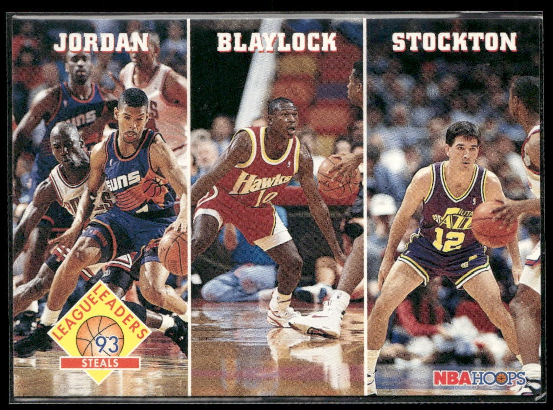 1993-94 Hoops Steals (Michael Jordan / Mookie Blaylock / John Stockton) LL #289