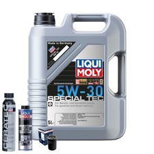 Motoröl 5W30 LIQUI MOLY Special Tec 5L+BOSCH Ölfilter +Spülung +Cera Tec