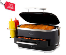Hot Dog Roller Grill  Toaster Oven - Holds 24 Hot Dogs  8 Buns,Keep Warm Optio