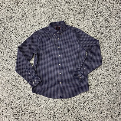 UNTUCKit Shirt Mens L Blue Red Plaid Slim Fit Salice Button Down Long Sleeve