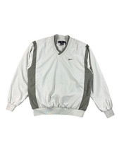 Nike vintage long sleeve embroidered swoosh golf v-neck nylon sweater jersey