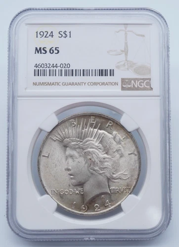 1924 P Peace Silver Dollar NGC MS 65 - U2542
