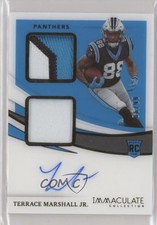 2021 Panini Immaculate Signature Rookie 6/99 Terrace Marshall Jr Patch Auto 0w27