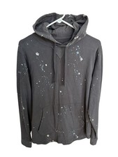 Abercrombie Fitch Mens Pullover Relaxed Paint Splatter Hoodie Oversized L