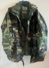 US Military Gore-Tex Green Camo Cold Weather Parka Jacket XL / Long