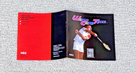 World Court Tennis (NEC Turbografx 16) Complete Game - Manual & Sleeve - HuCard