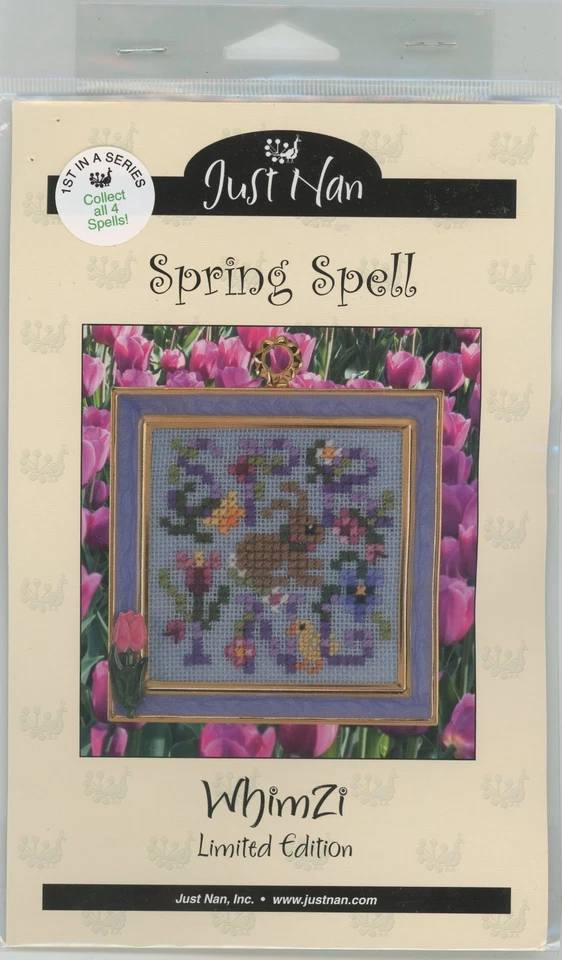 Just Nan Spring Spell Counted Cross Stitch Pattern WhimZi Frame - Image 2 of 3