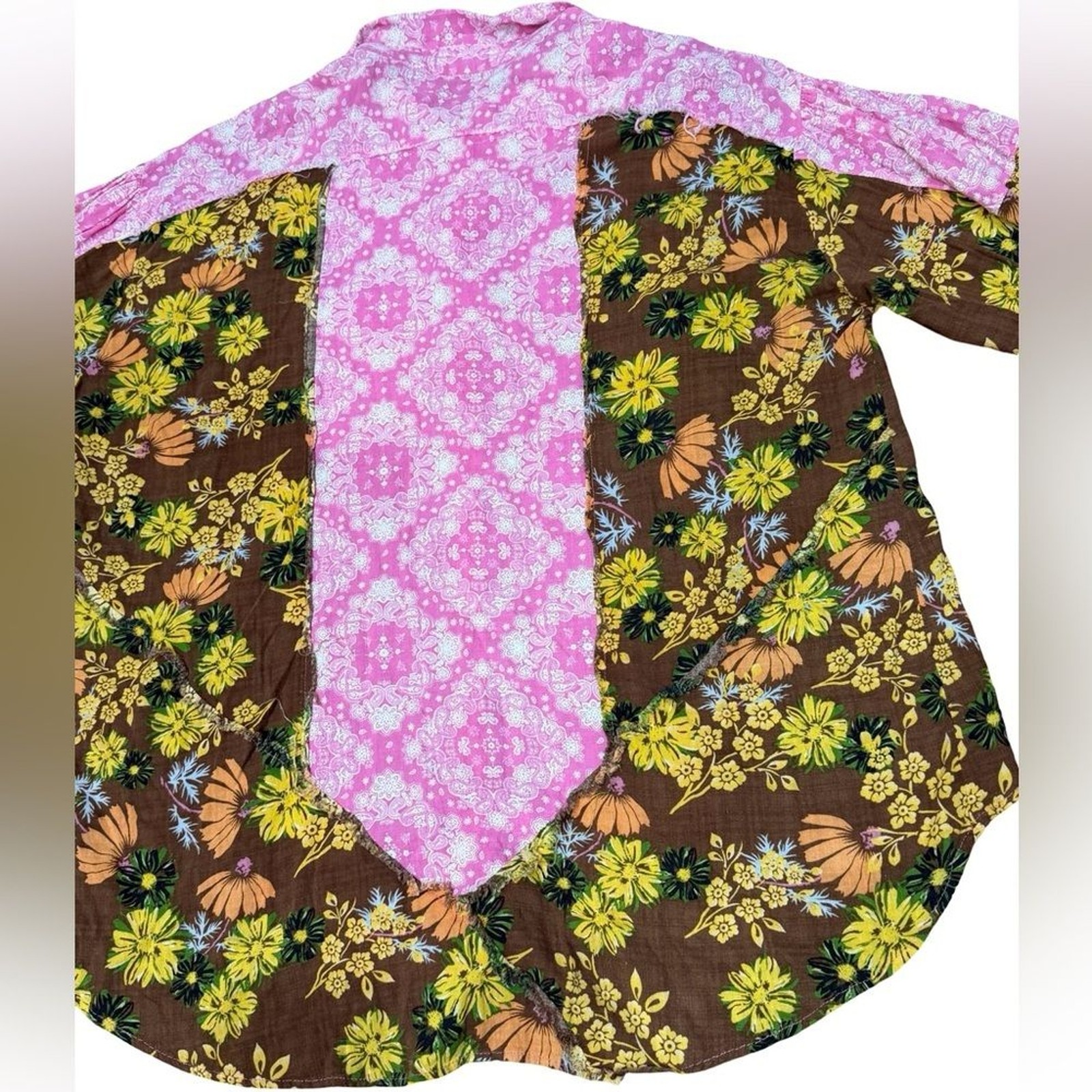 POL Patchwork Floral Button-Down Shirt – Women’s … - image 11