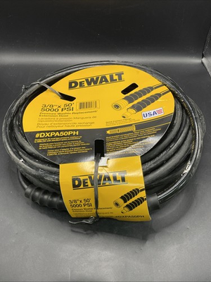 #ad DEWALT 3 8 in. x 50 ft. Hose for Cold Water 5000 PSI Pressure Washers #DXPA50PH. $53.99