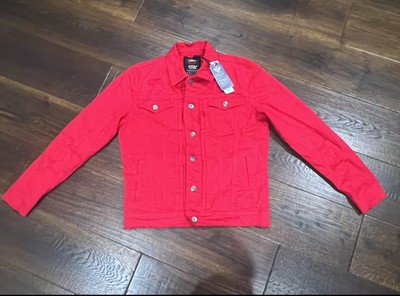 JORDAN CRAIG TRIBECA TWILL TRUCKER JACKET (RED) (Z18