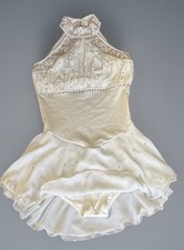 Leotards Kids Figure Skating Dress Rhinestones High Quality Ice Skating White M