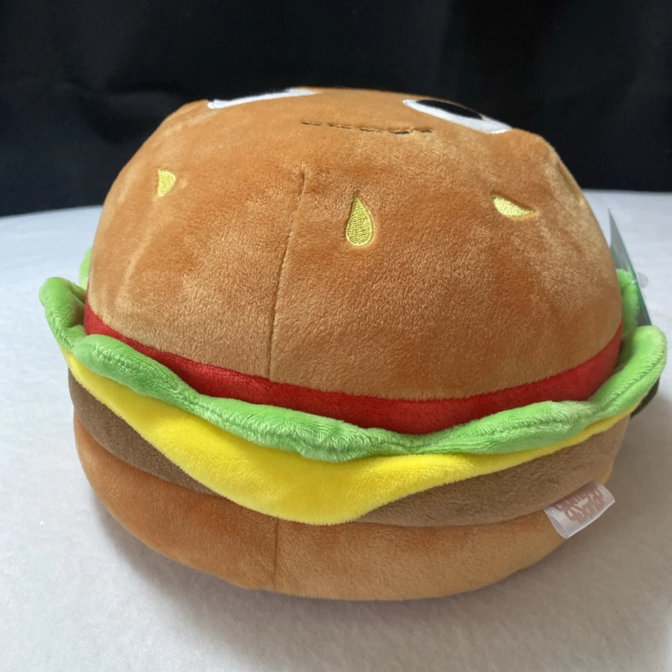 Juguete de peluche Yummy World Bunford Hamburguesa 10" animal de peluche comida rellena cara NUEVO Foto 4 de 4