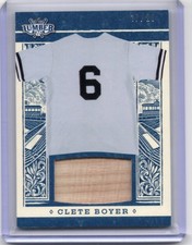2025 Leaf Lumber #GL-20 Clete Boyer Blue Game Used Bat /20