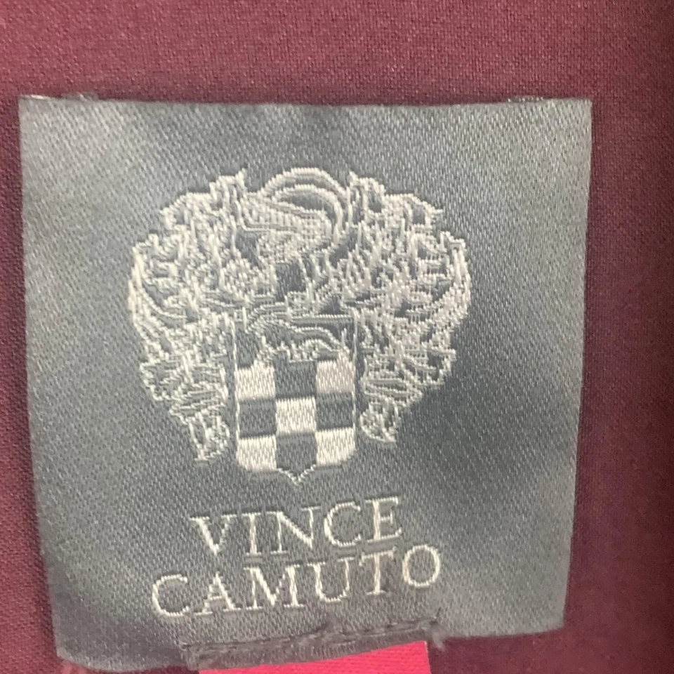 Vestido Vince Camuto Mujer 18W Rojo Dorado Metálico Brocado Sin Mangas Fiesta Foto 3 de 4